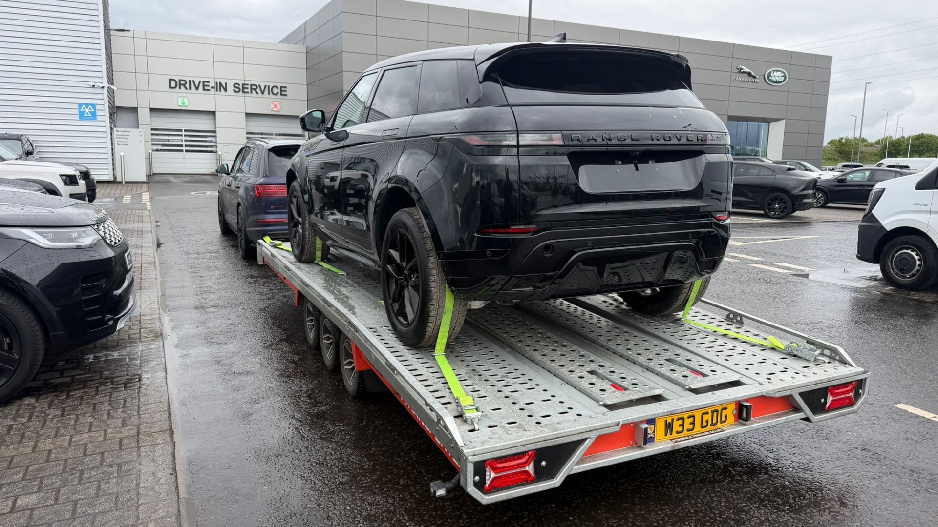 Range Rover Evoque recovered from Jaguar Land Rover dealership